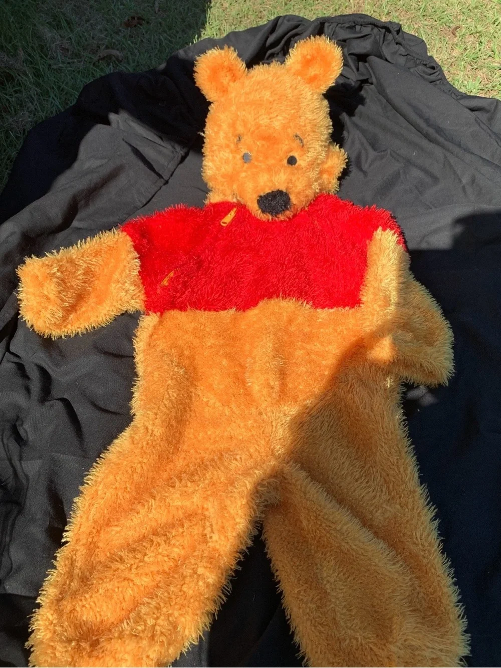 Disney Store Winnie the Pooh Fuzzy Plush Costume Bunting 12 Months